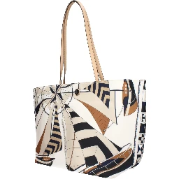 Beige Fabric Crossbody Bag
