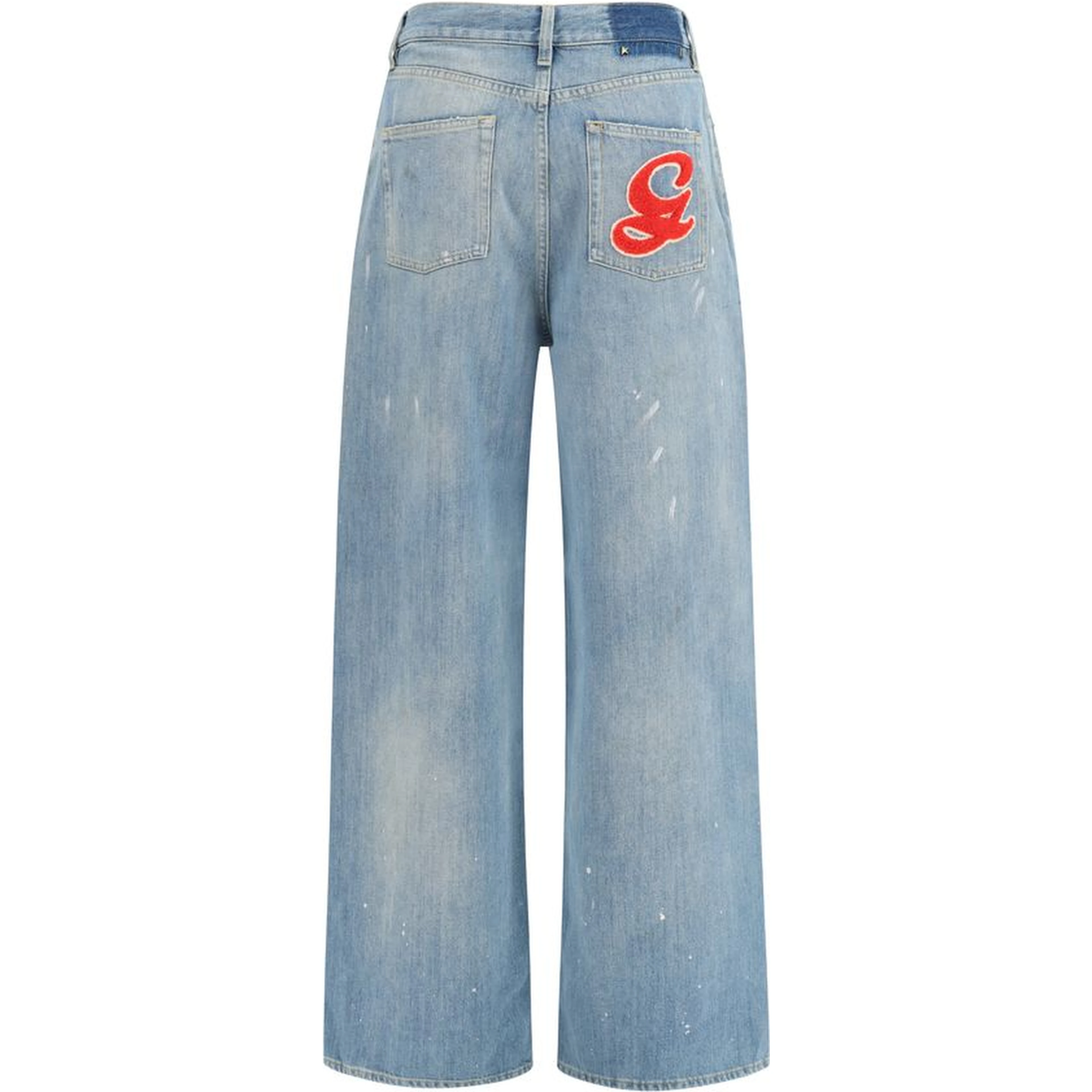 Blue Cotton Boyfriend Jeans