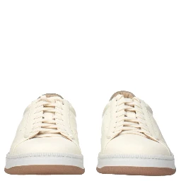 Beige Leather Sneakers