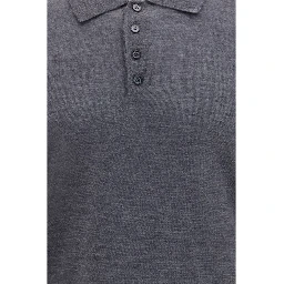 Gray Wool Oves Aries Polo Shirt