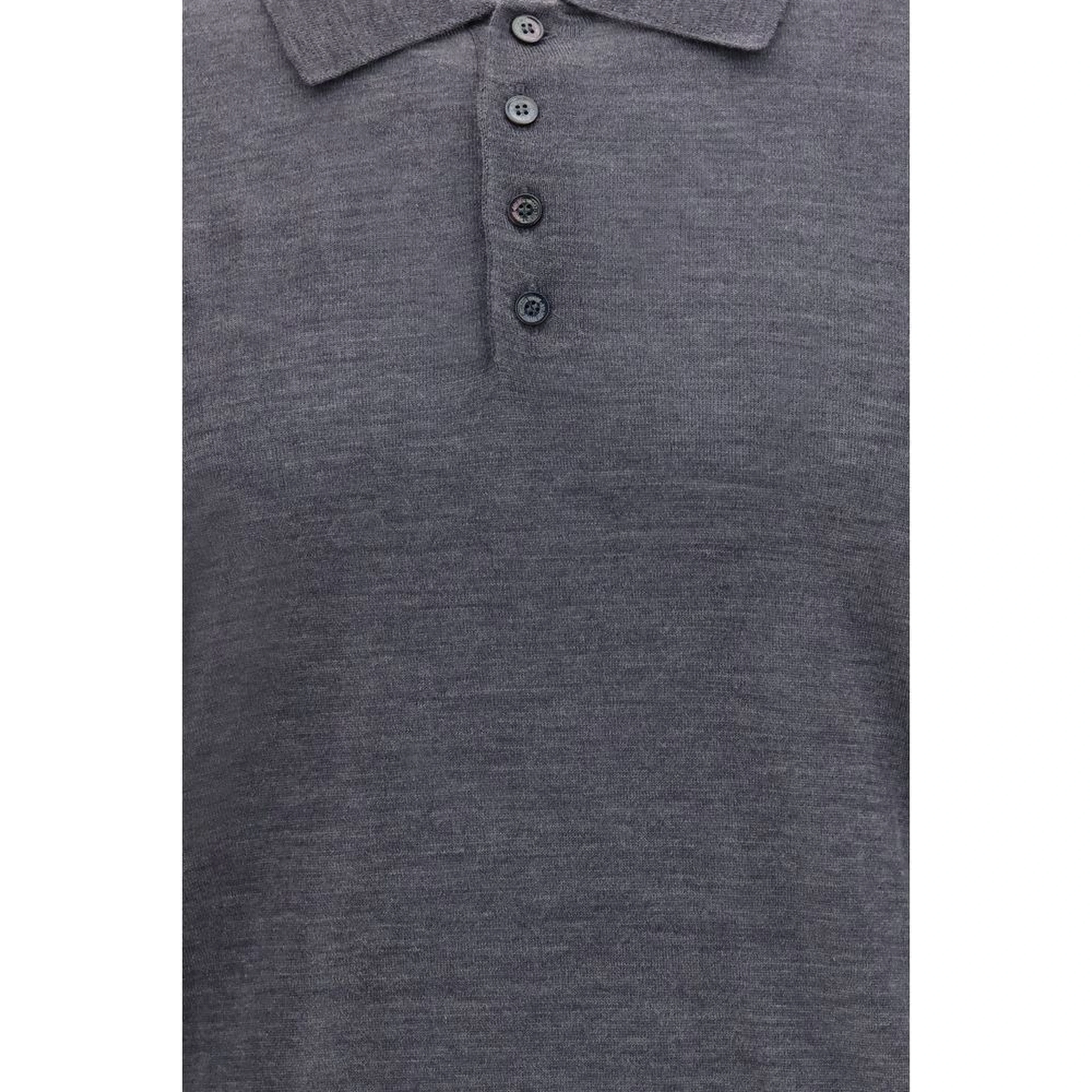 Gray Wool Oves Aries Polo Shirt