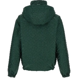 Bicolor Cotton Shell Jacket