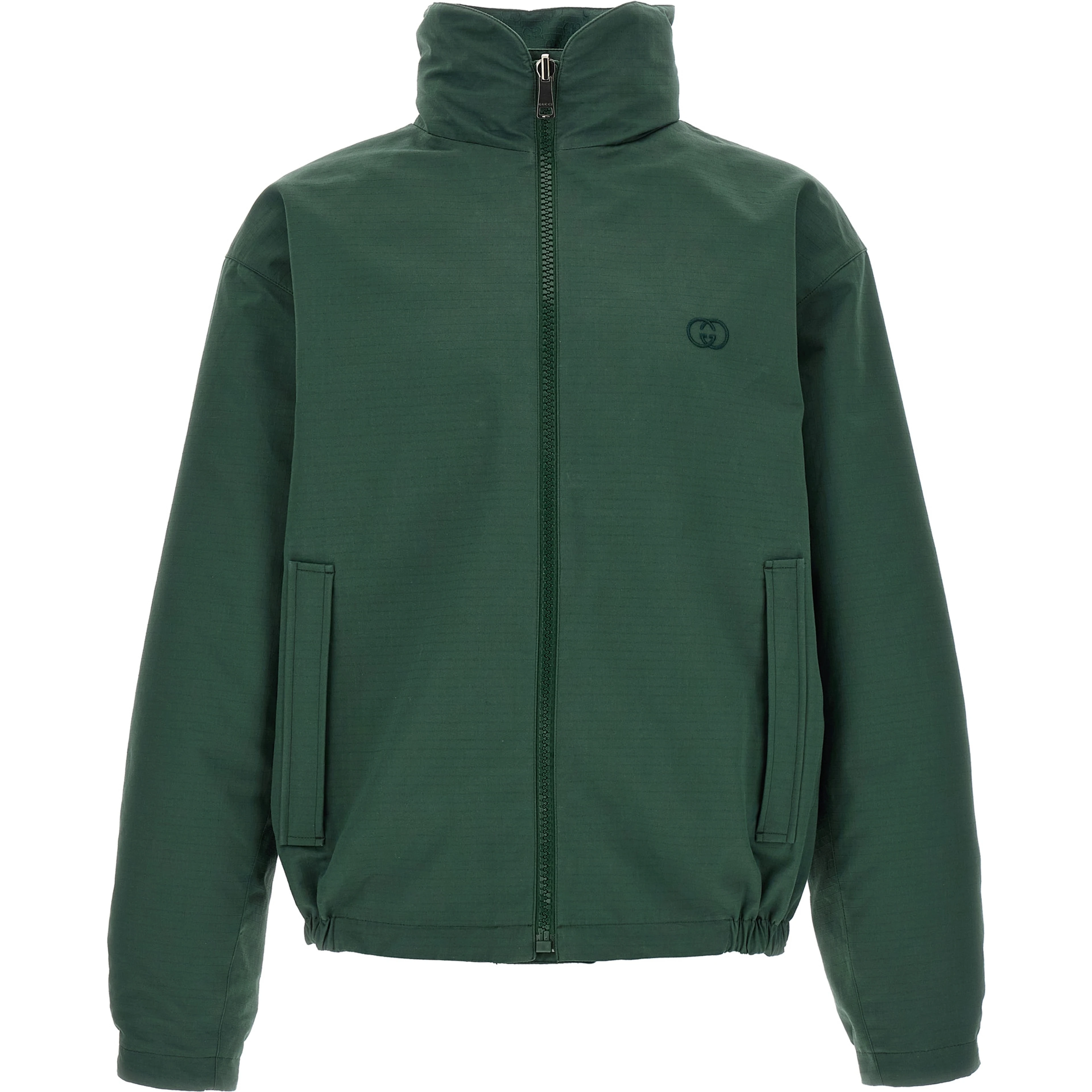 Bicolor Cotton Shell Jacket