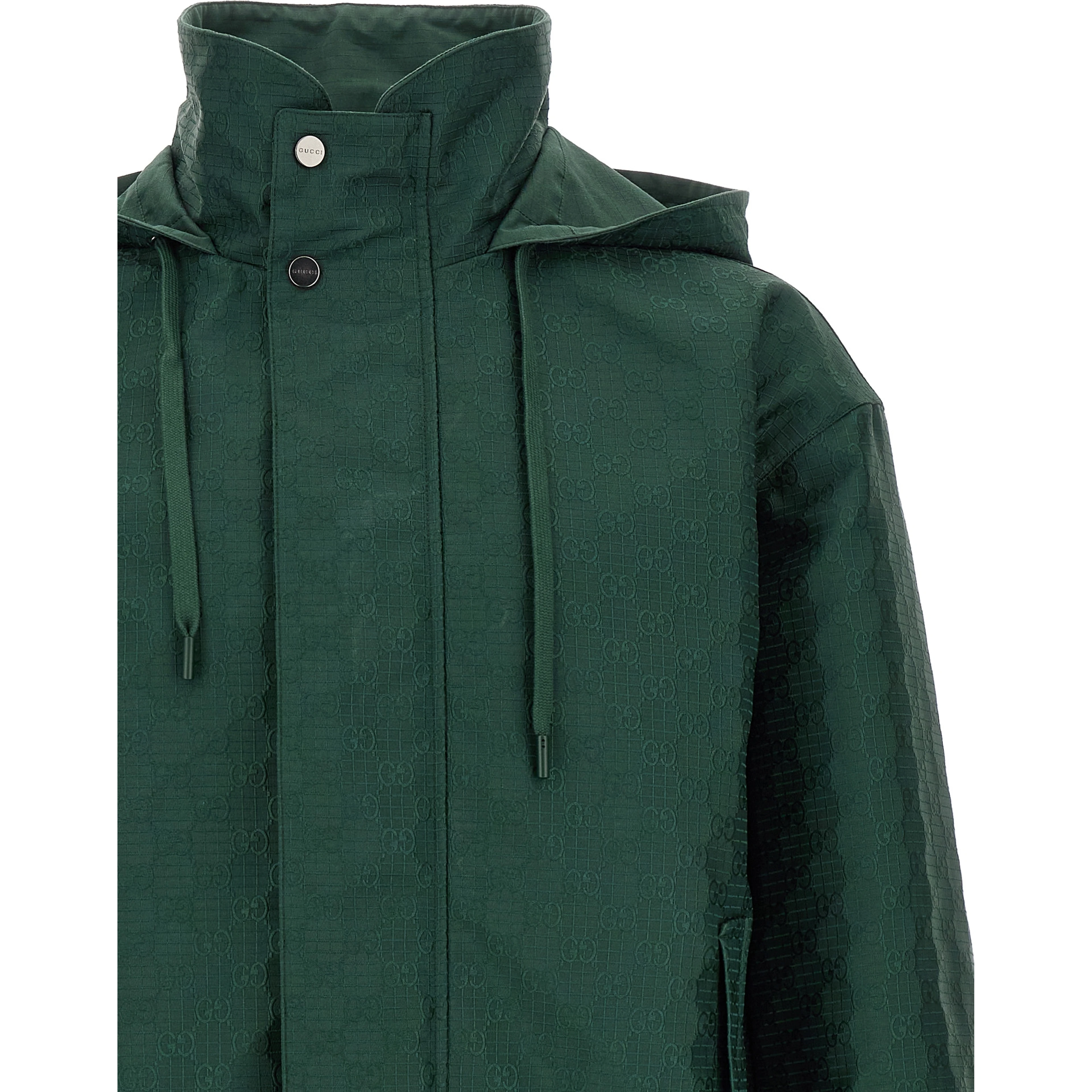 Bicolor Cotton Shell Jacket