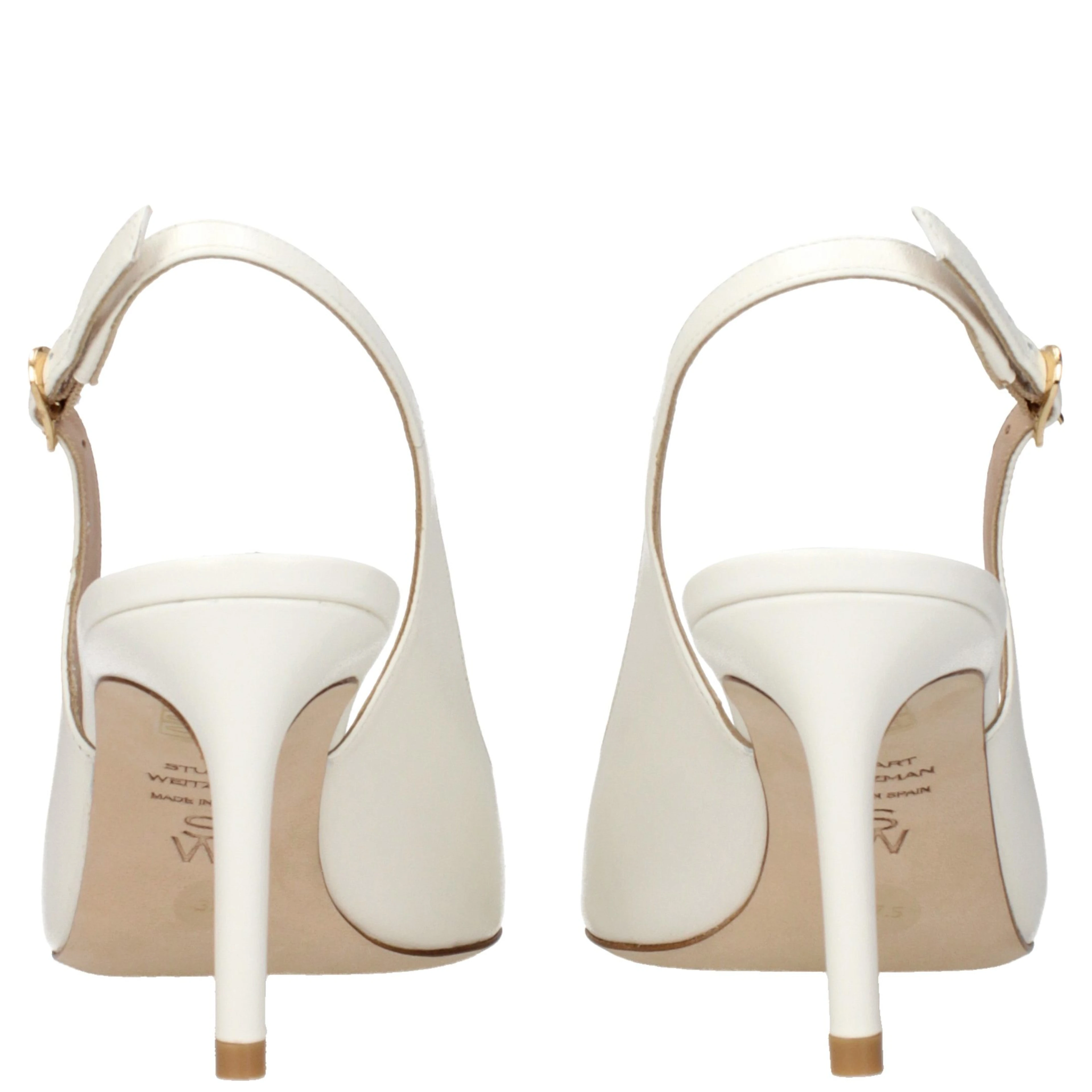 Beige Leather High Heel Pumps