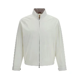 White Cotton Full-Length Jacket