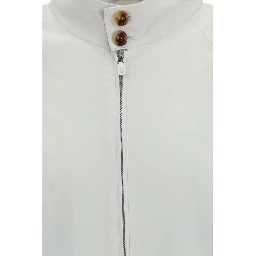 White Cotton Full-Length Jacket