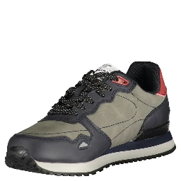 Blue Polyester Men Sneaker