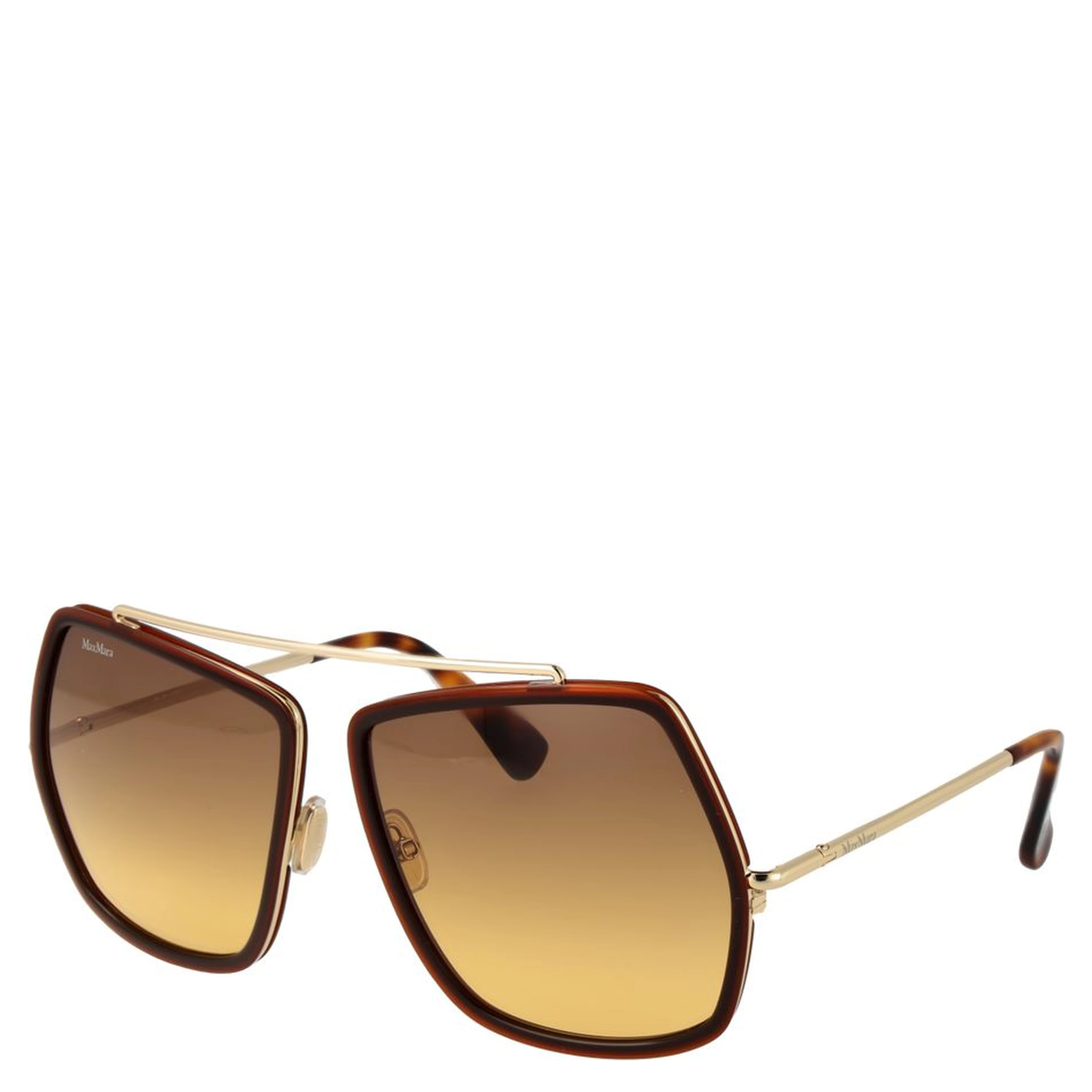 Brown Metal Sunglasses