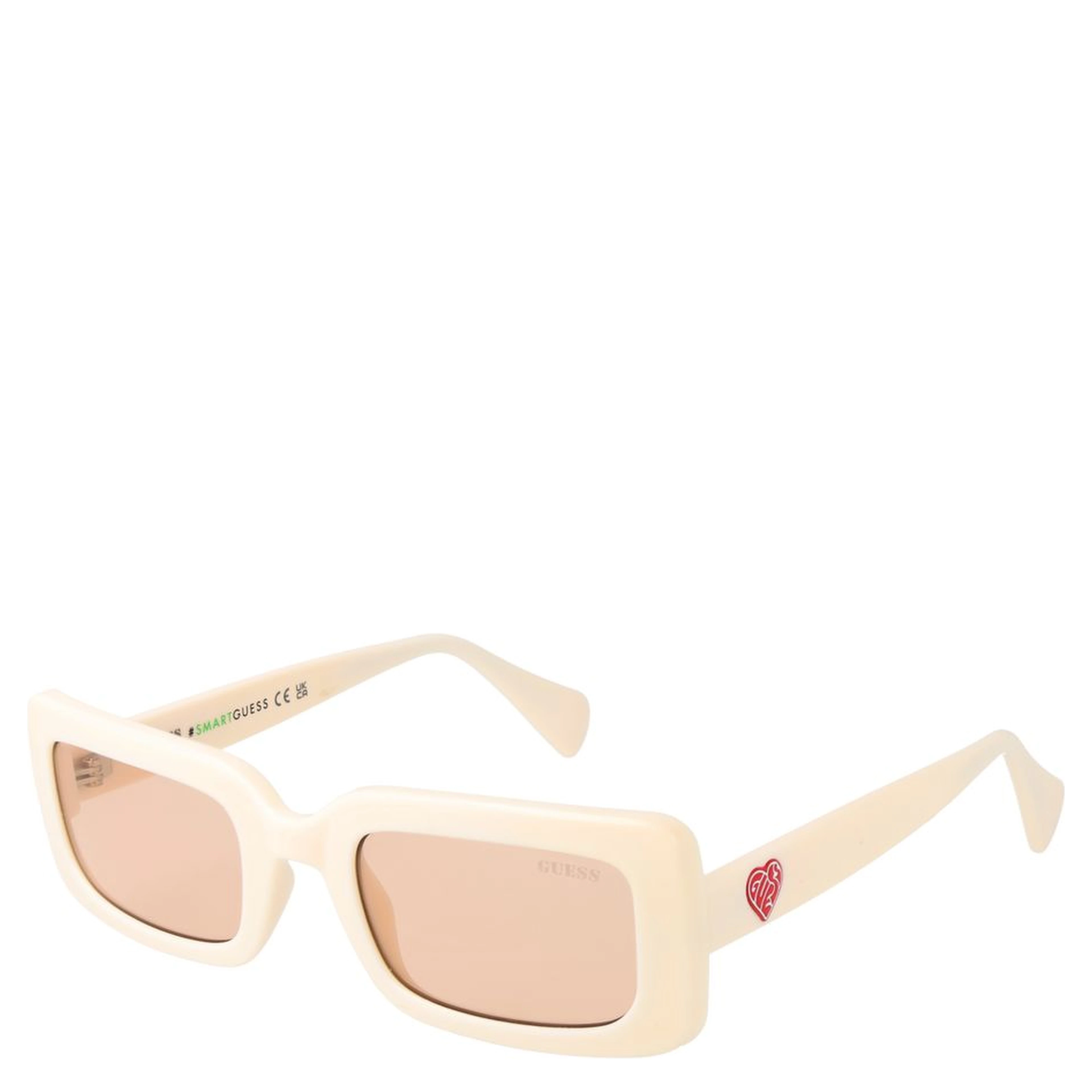 Beige Plastic Sunglasses