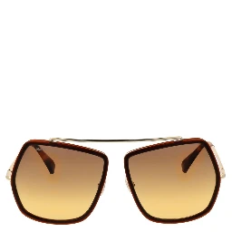 Brown Metal Sunglasses