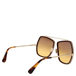 Brown Metal Sunglasses