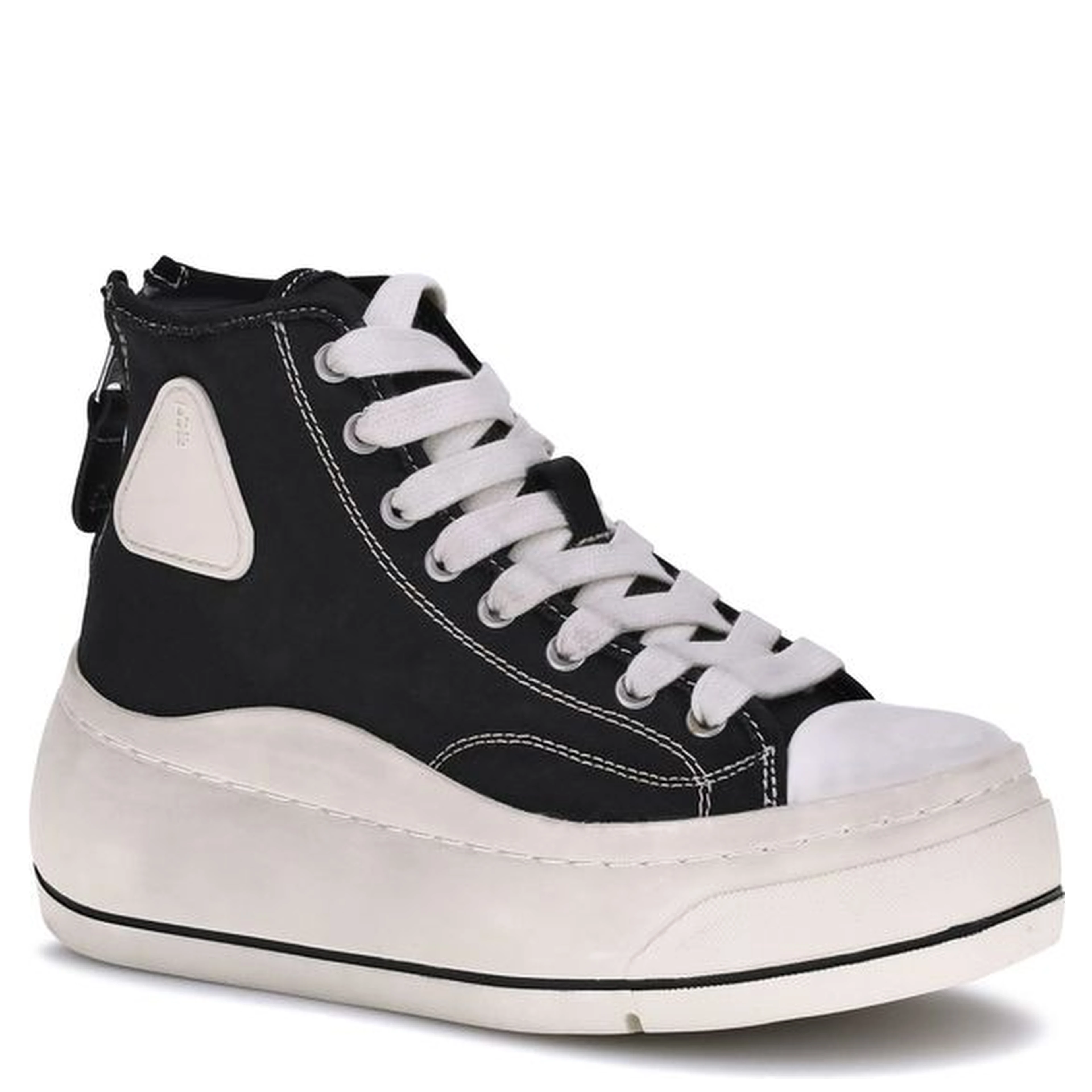 Black Polyethylene High Top Sneakers