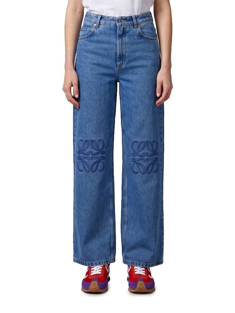 Anagram baggy jeans in denim