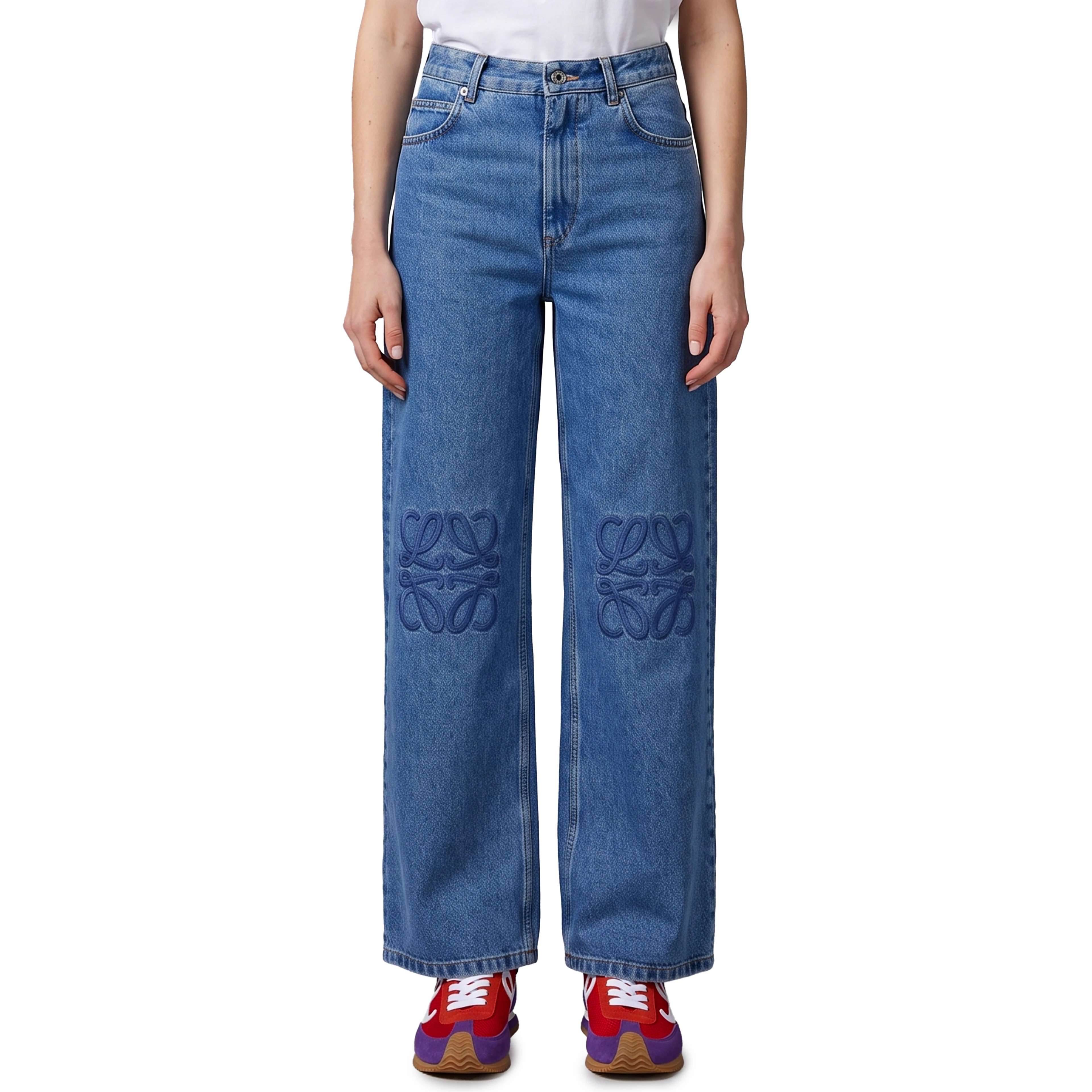 Anagram baggy jeans in denim