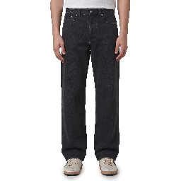 Black vintage-effect jeans