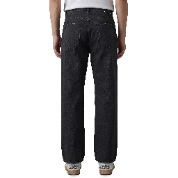 Black vintage-effect jeans