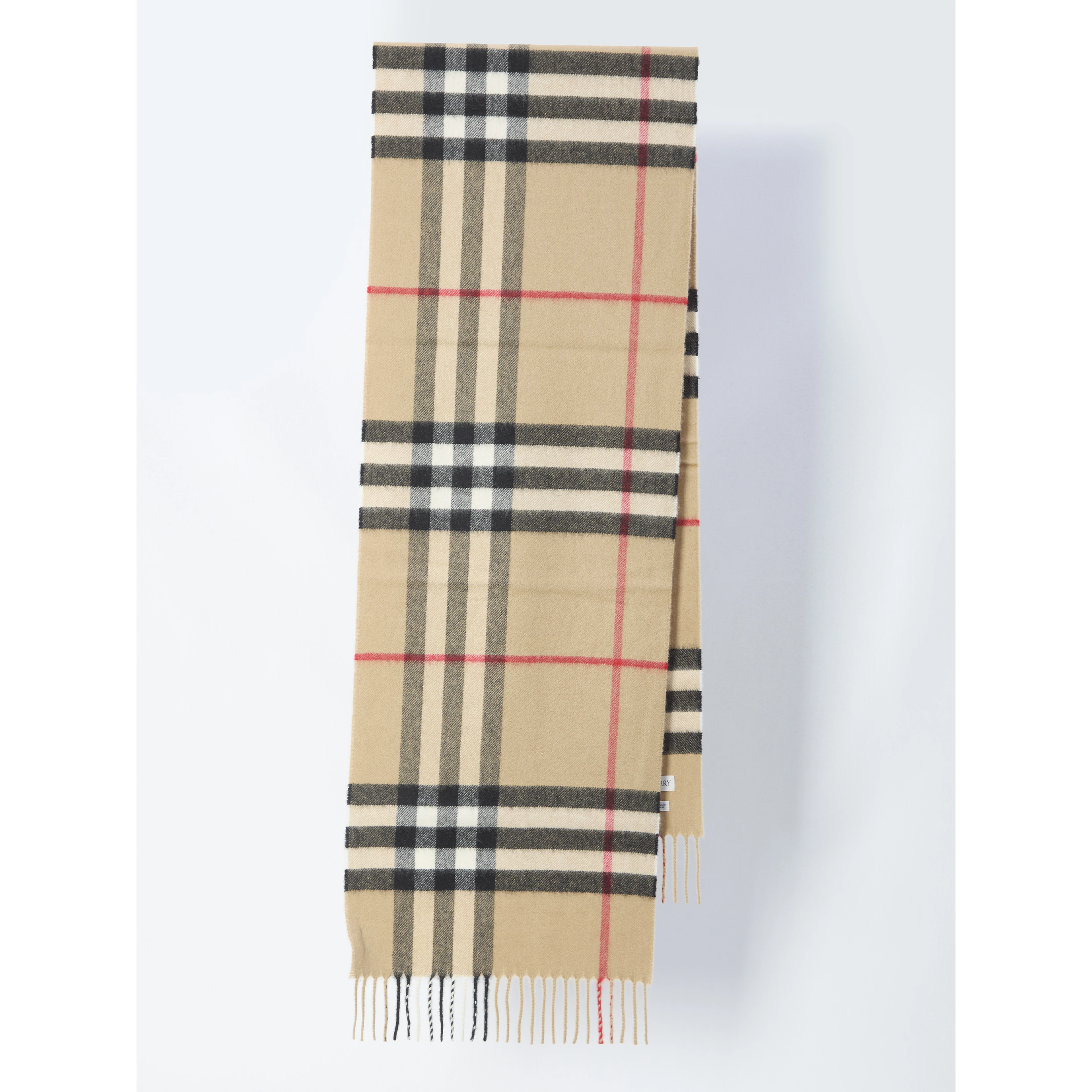 Check cashmere scarf