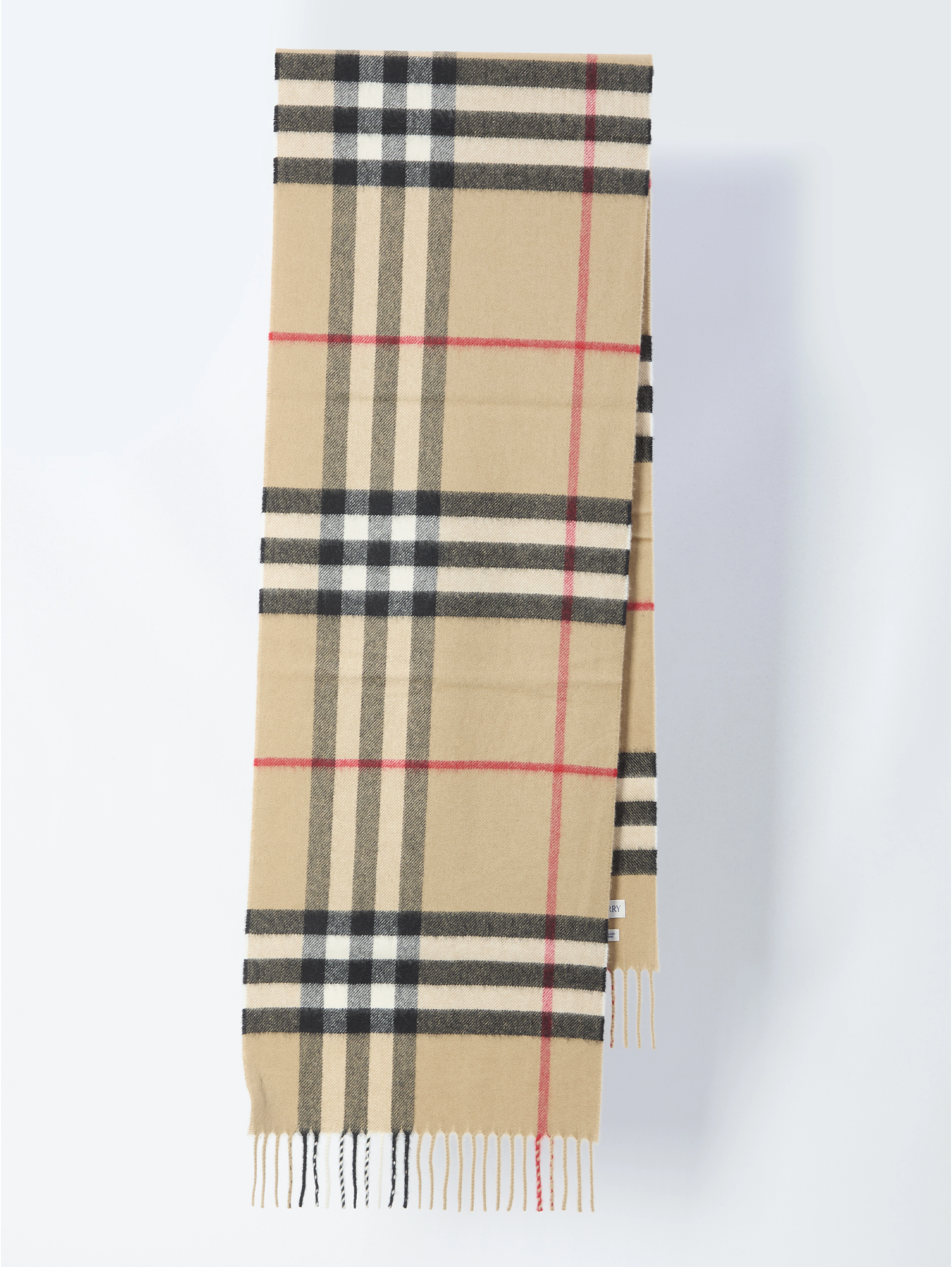Check cashmere scarf