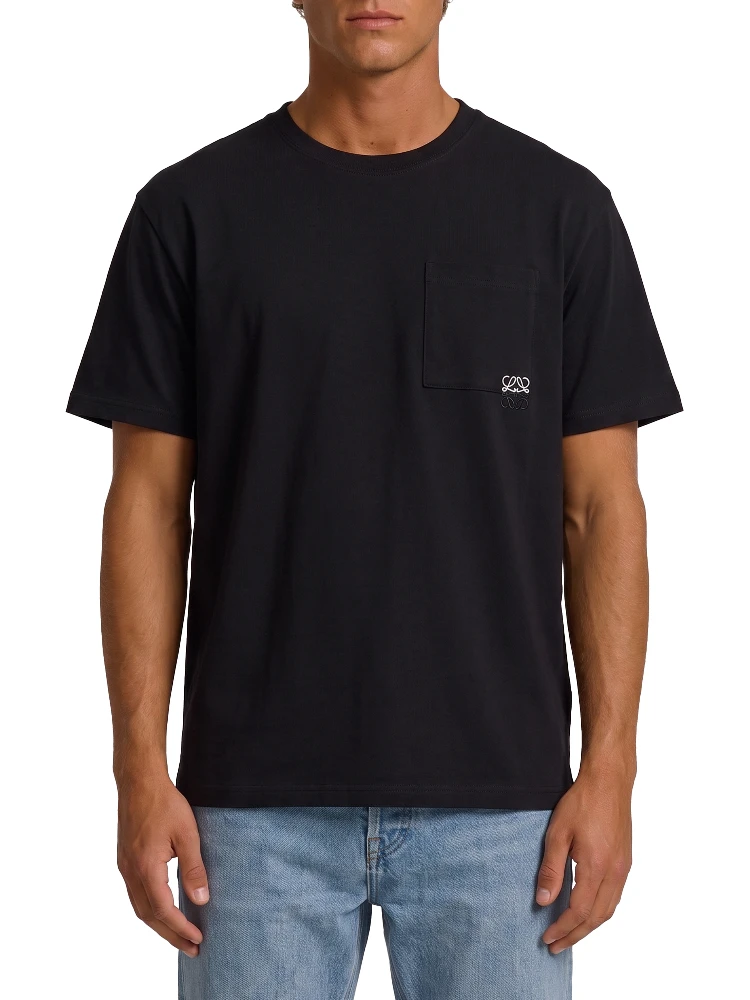 Black cotton T-shirt