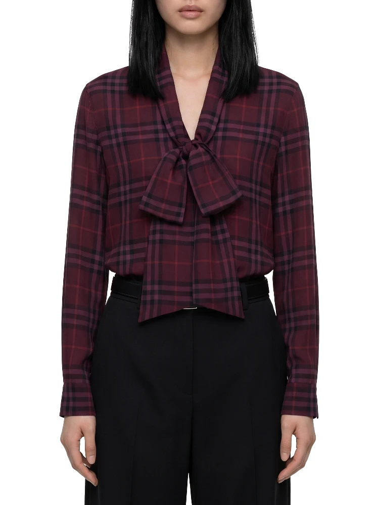 Rhiannon Check shirt with scarf