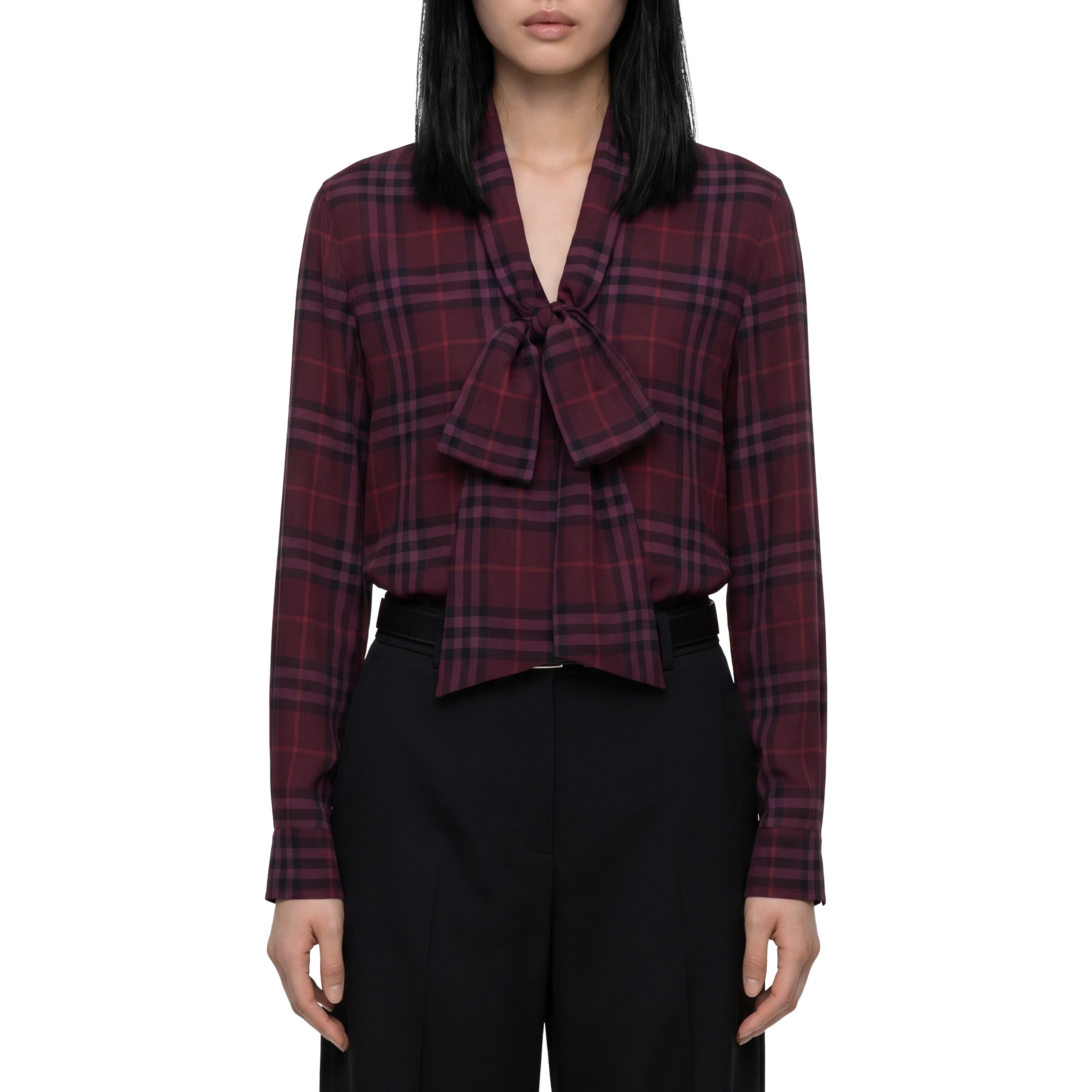 Rhiannon Check shirt with scarf