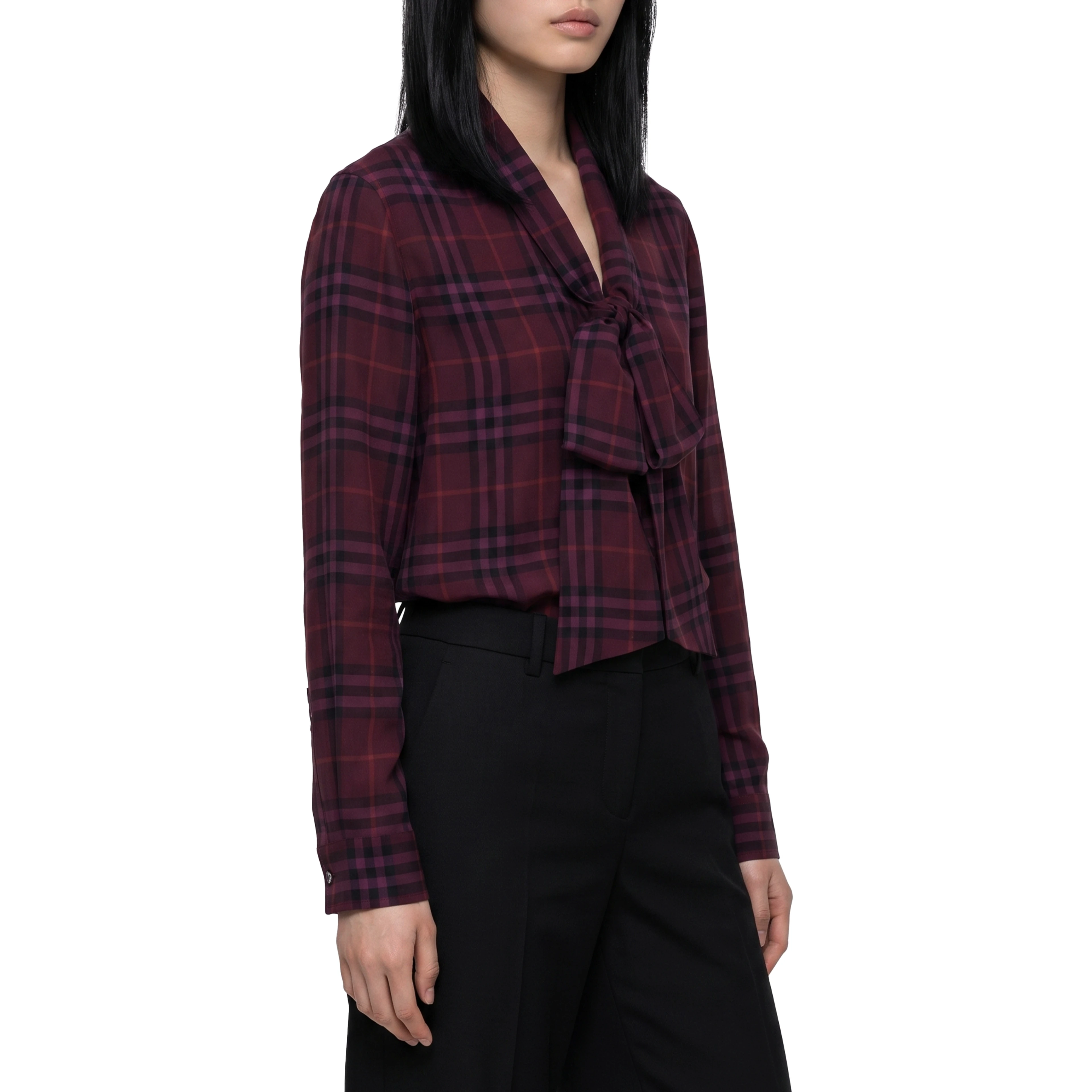 Rhiannon Check shirt with scarf