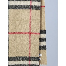 Check cashmere scarf