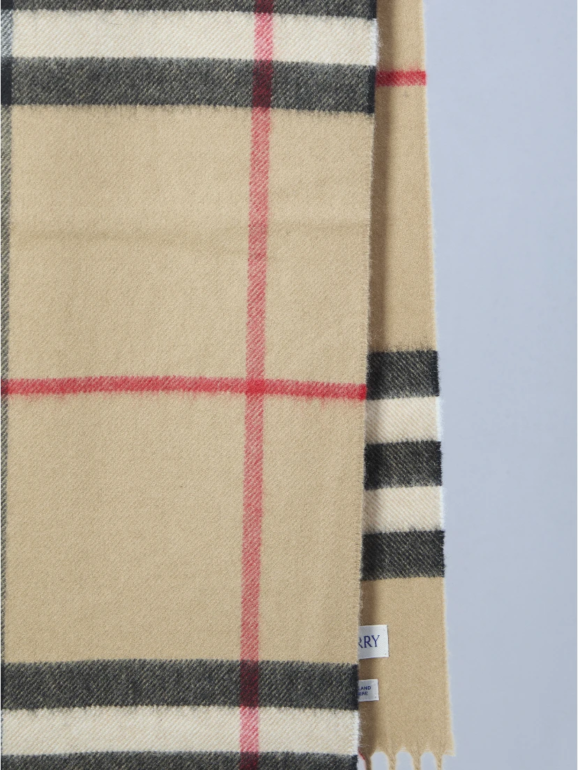 Check cashmere scarf