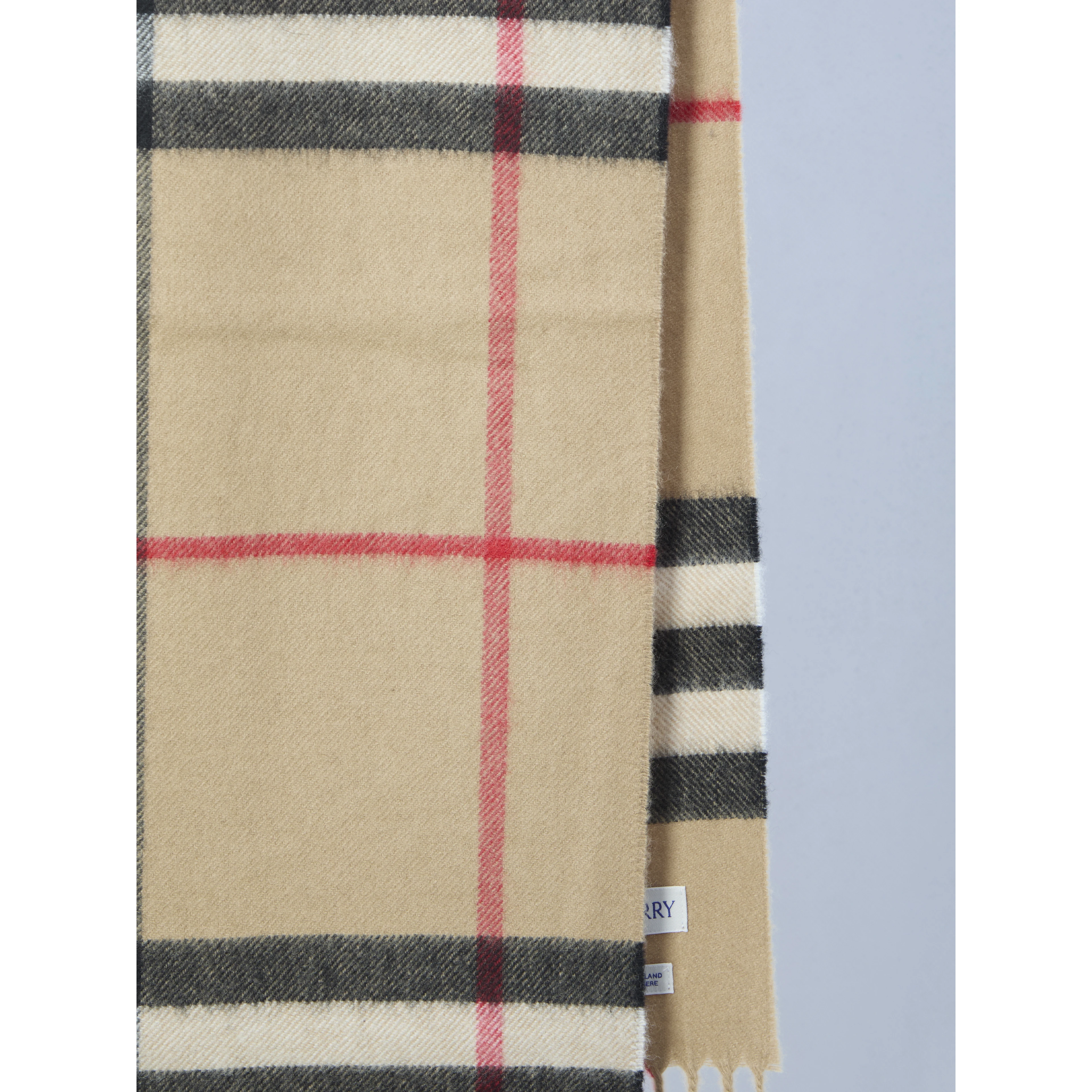 Check cashmere scarf