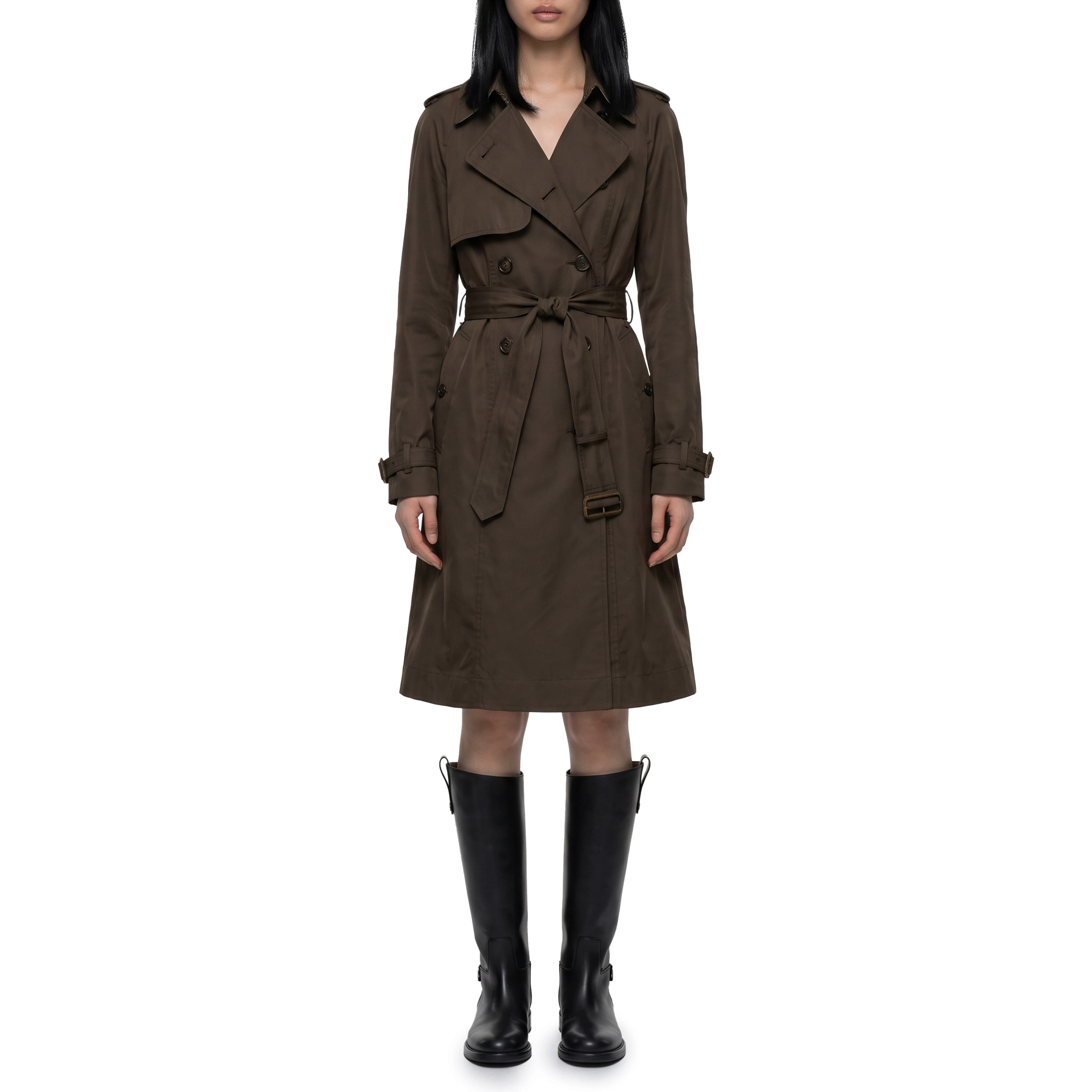 Long Pembury trench coat in gabardine