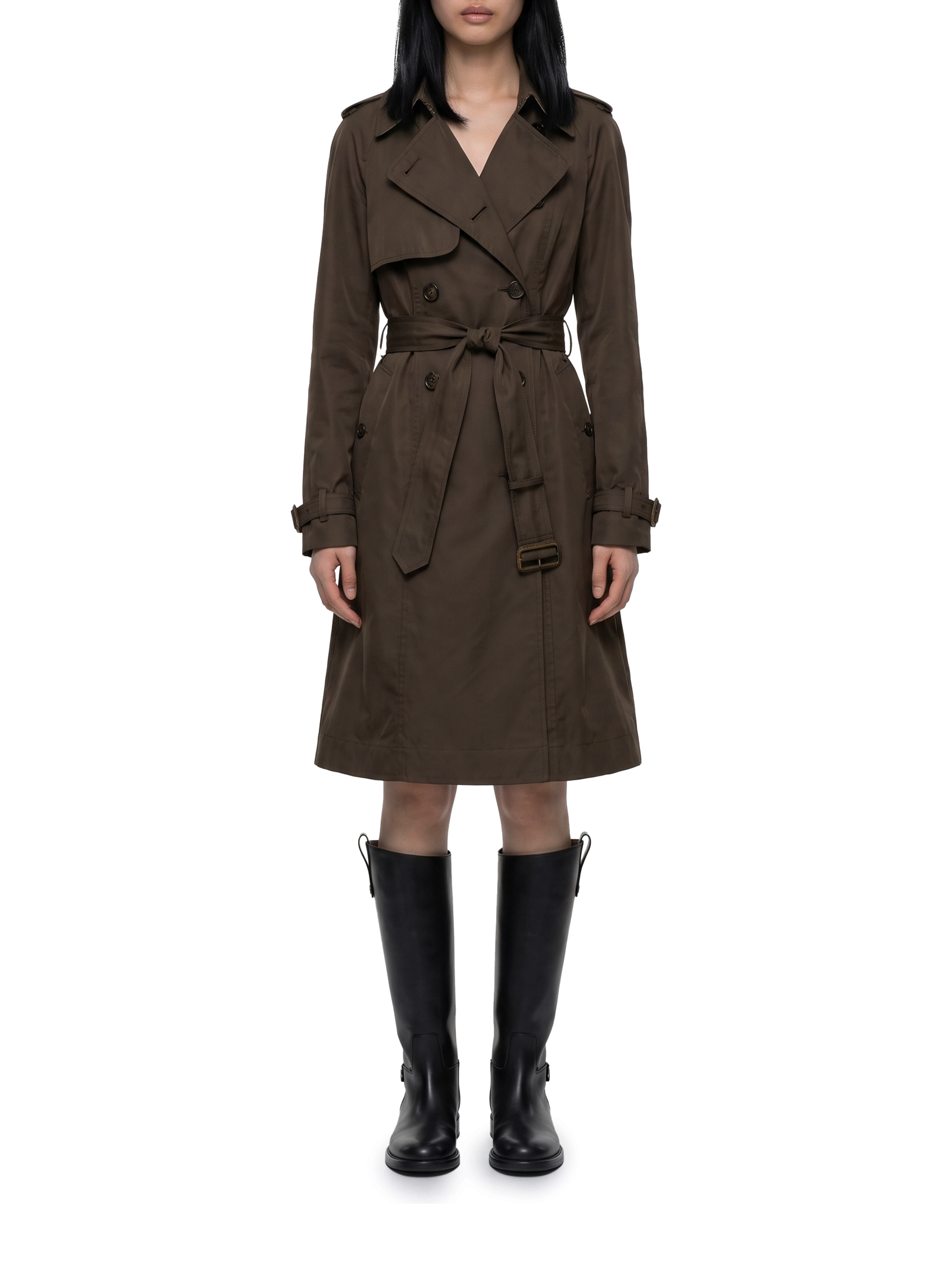 Long Pembury trench coat in gabardine