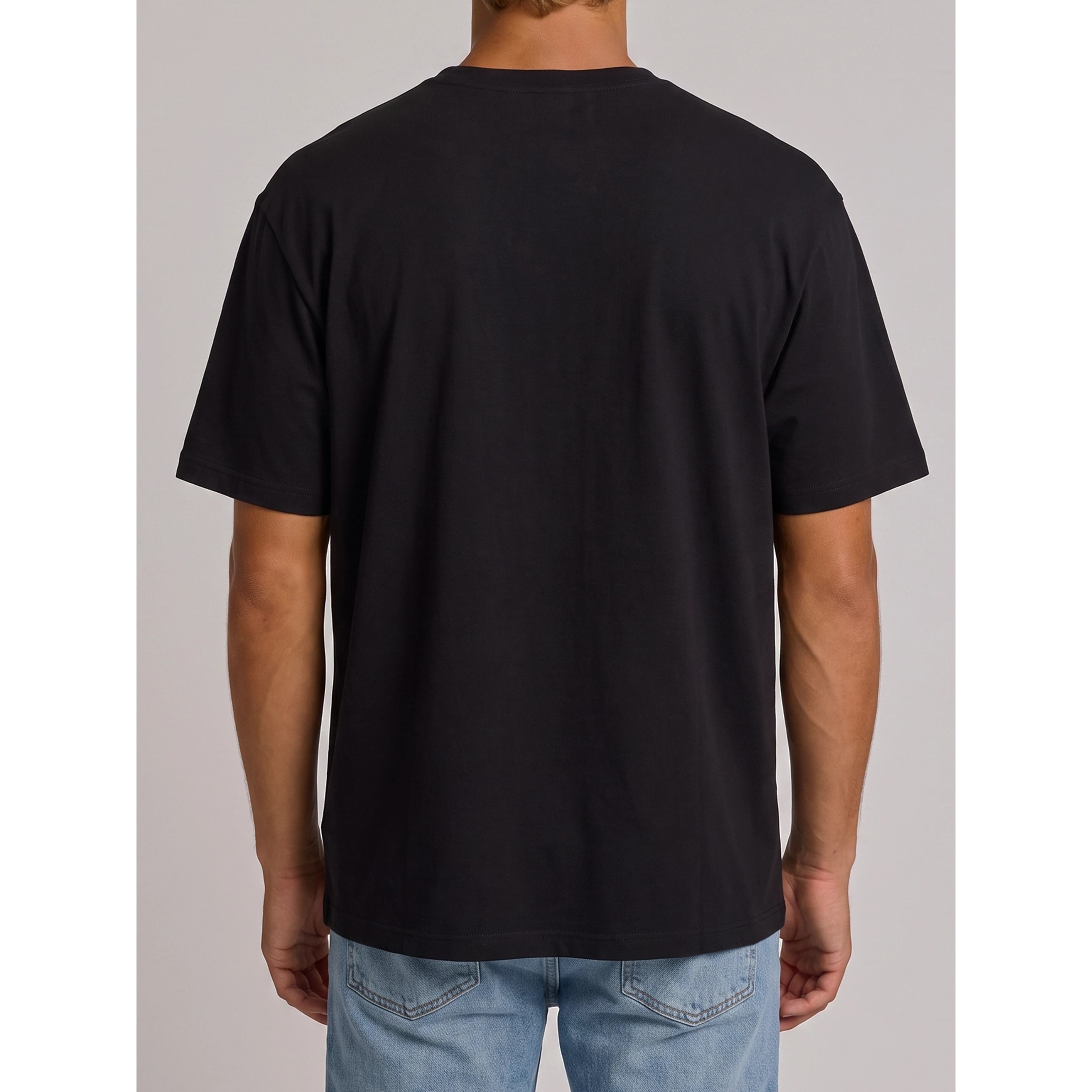 Black cotton T-shirt