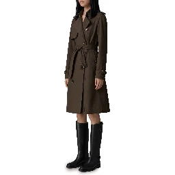 Long Pembury trench coat in gabardine