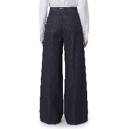 Wide leg denim-effect Quatto trousers