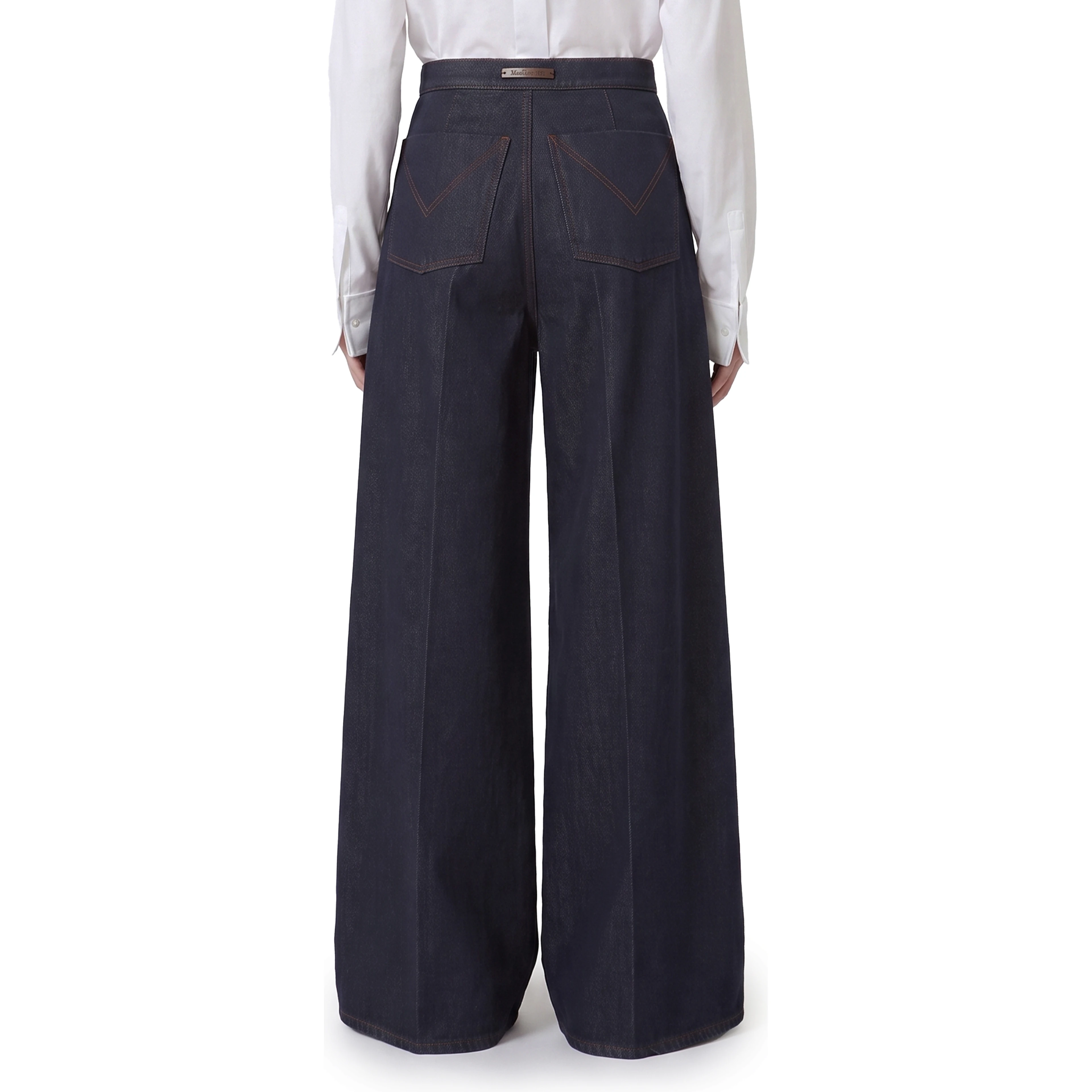 Wide leg denim-effect Quatto trousers