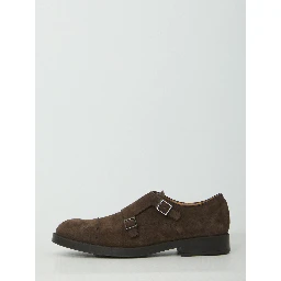 Monkstrap shoes in suede leather