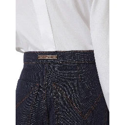 Wide leg denim-effect Quatto trousers