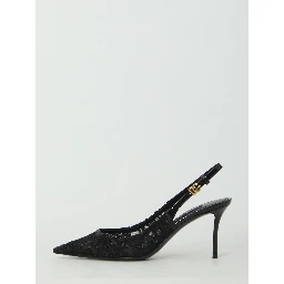 Taormina lace slingback pumps