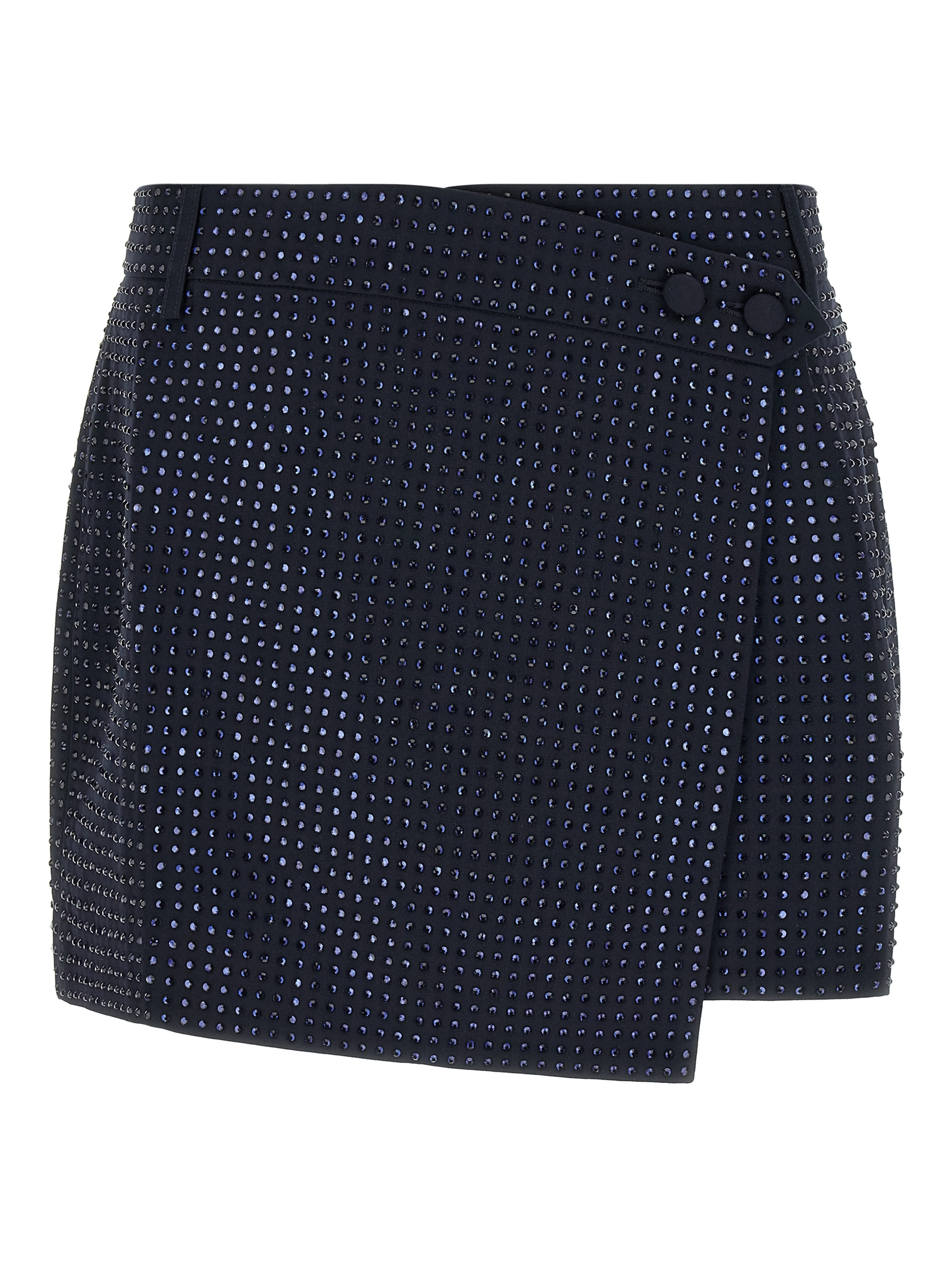 Blue Polyester Long Skirt