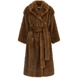 Brown Polyester Coat