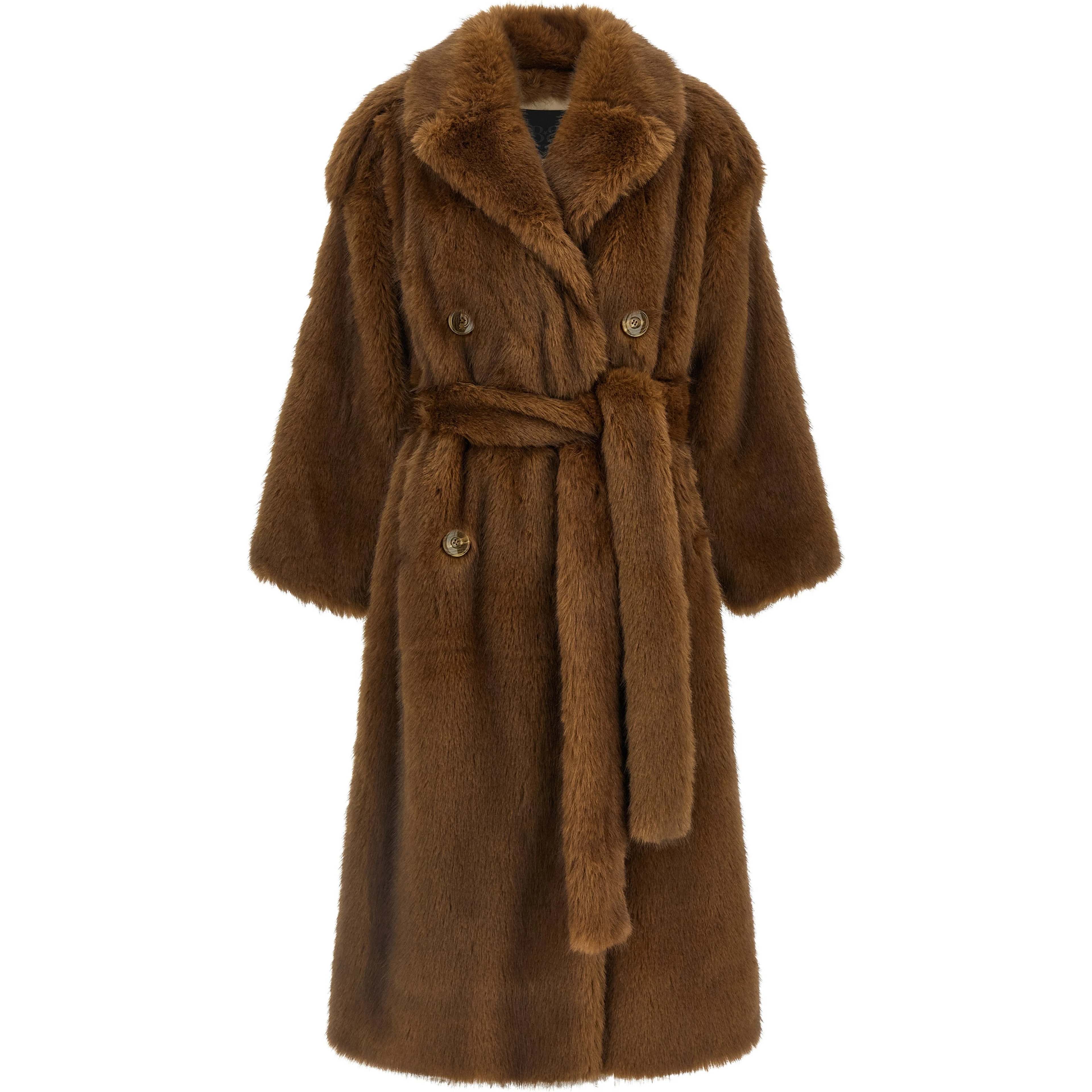 Brown Polyester Coat