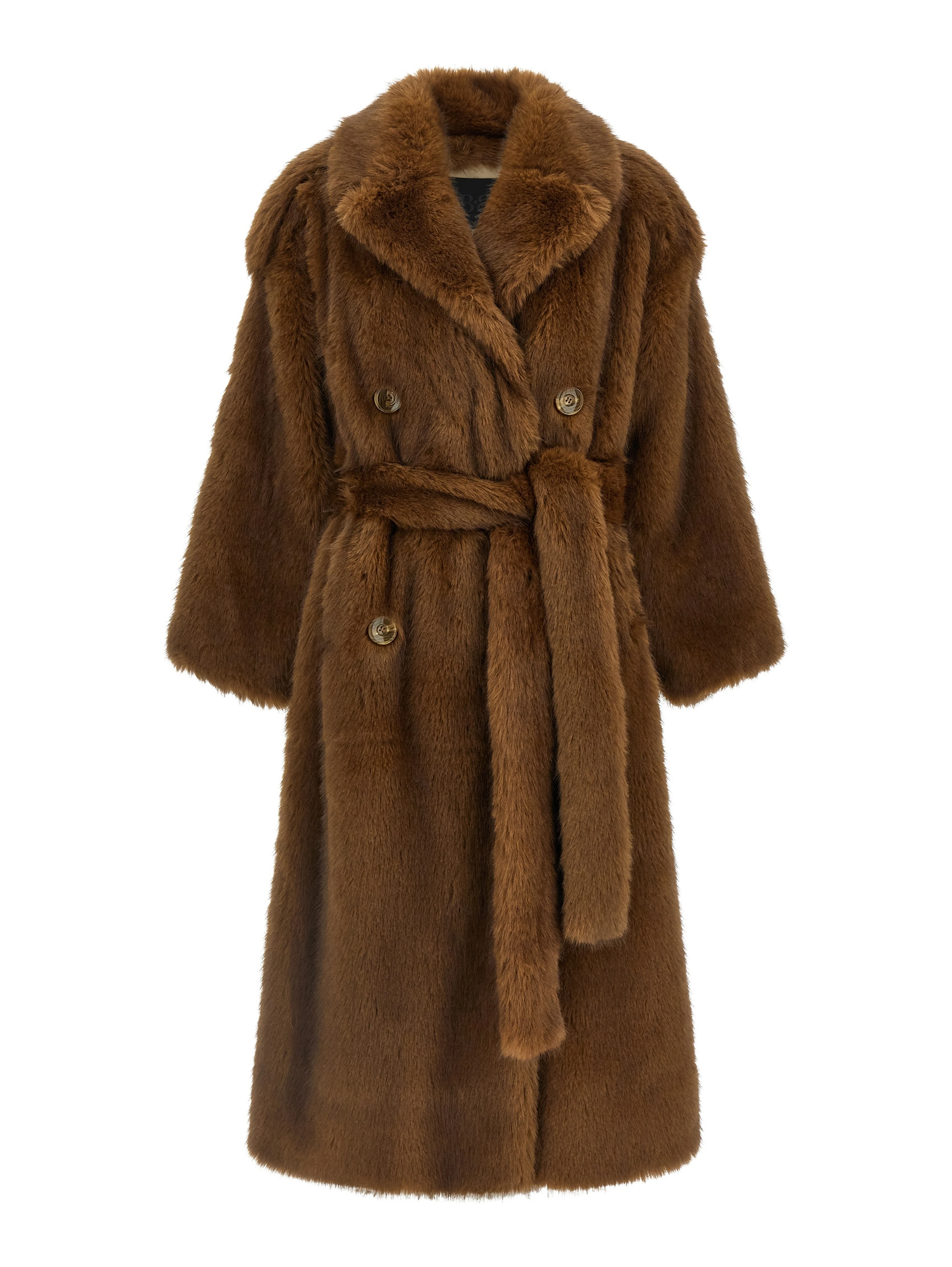 Brown Polyester Coat