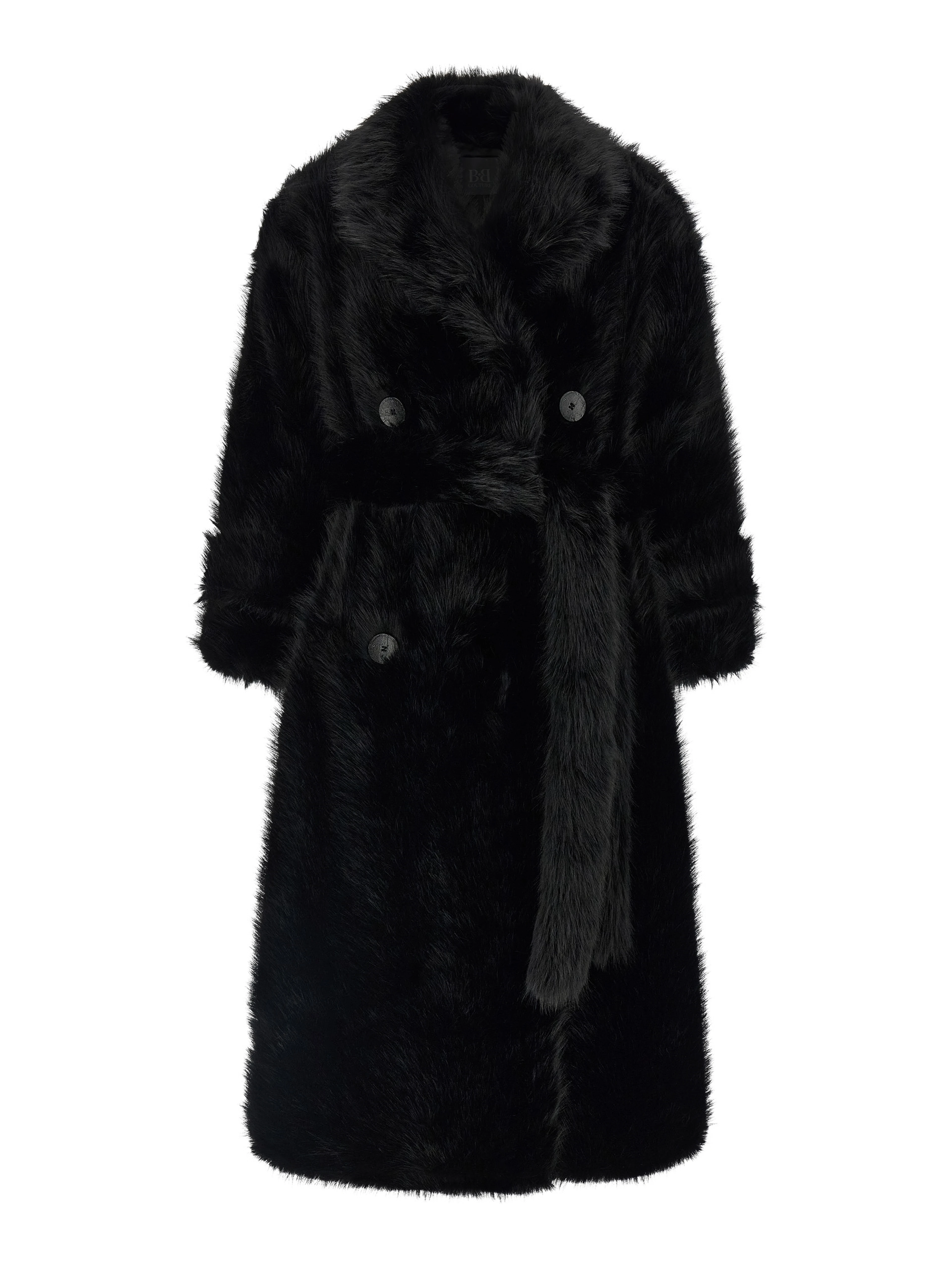 Black Polyester Coat