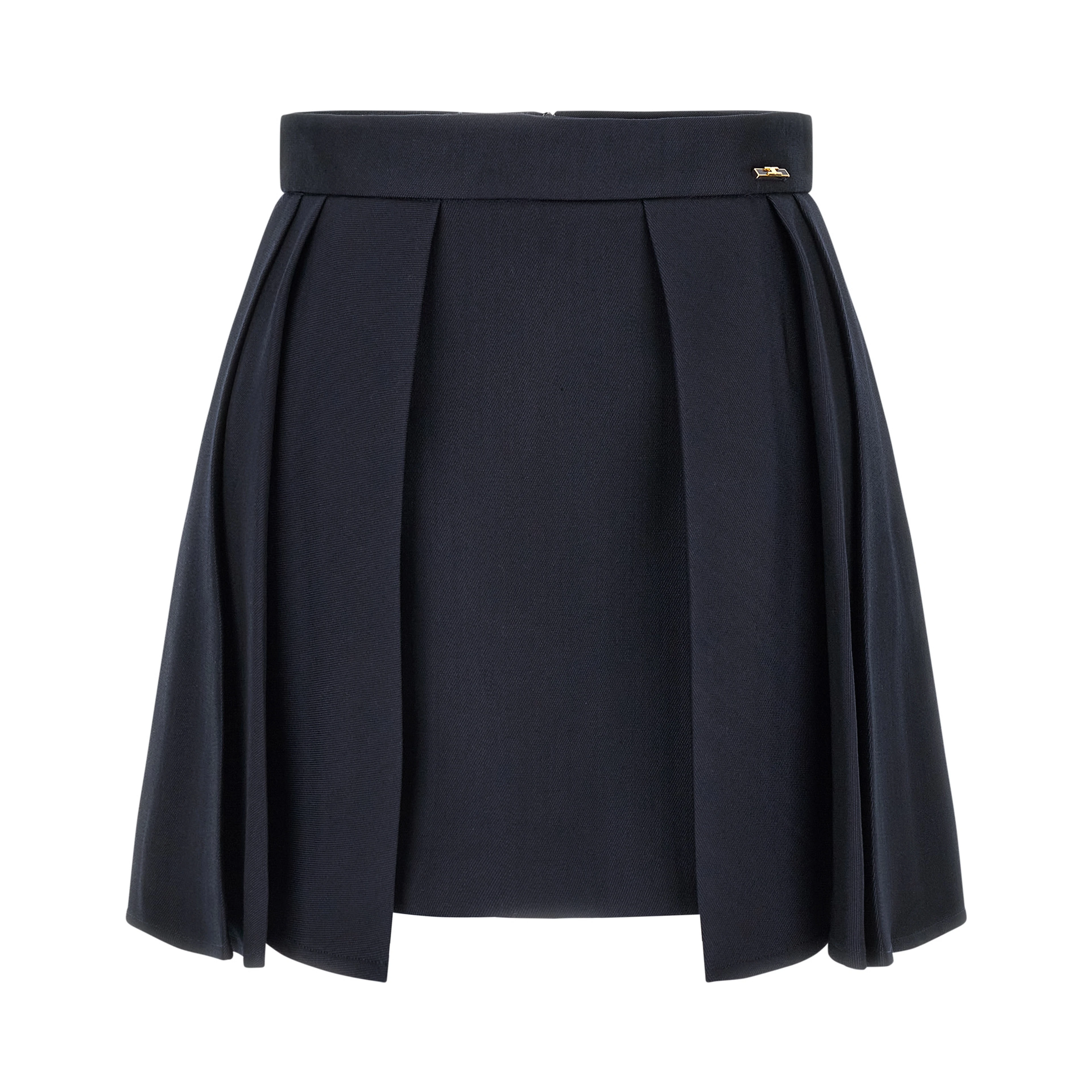 Blue Virgin Wool Long Skirt