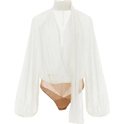White Viscose Bodysuit