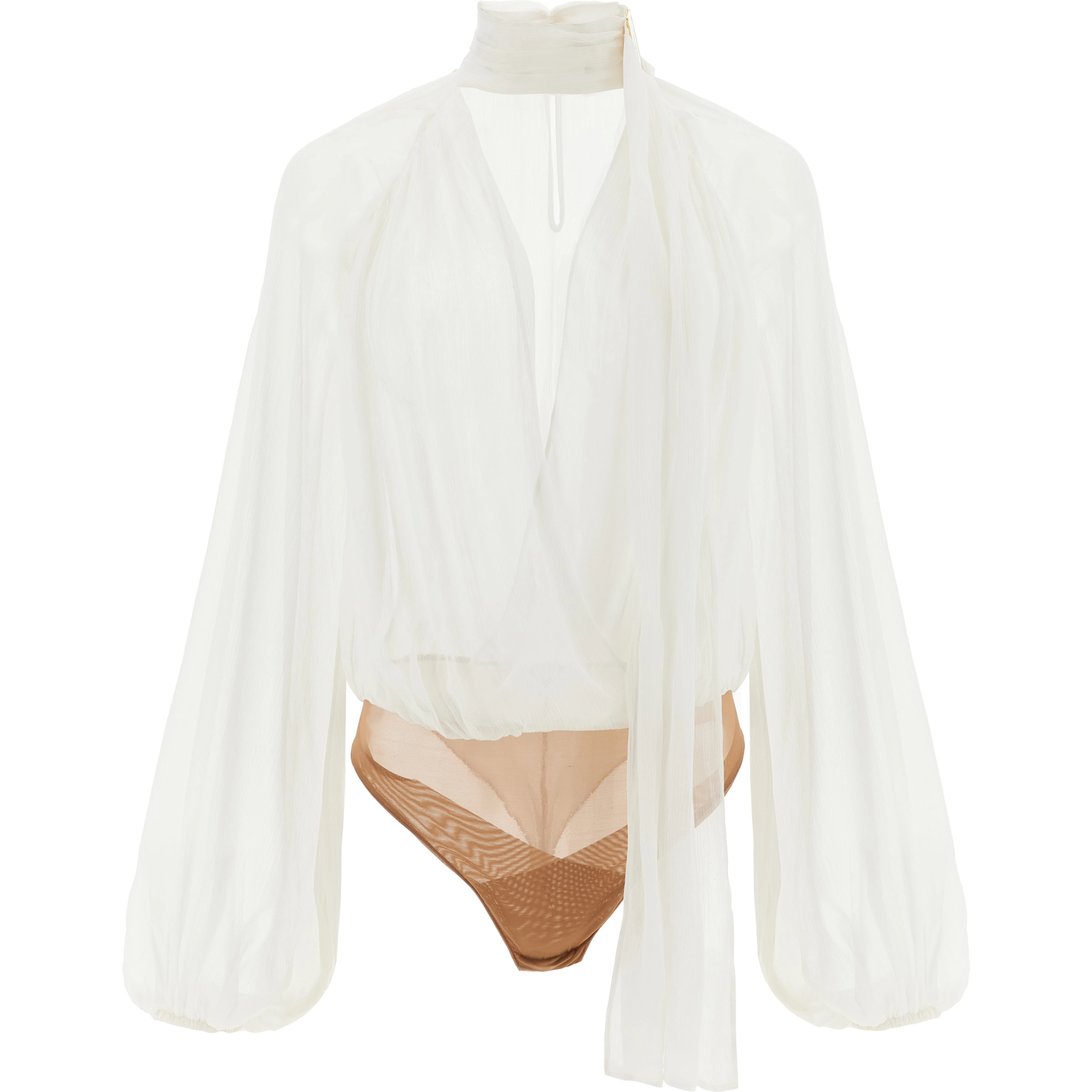 White Viscose Bodysuit