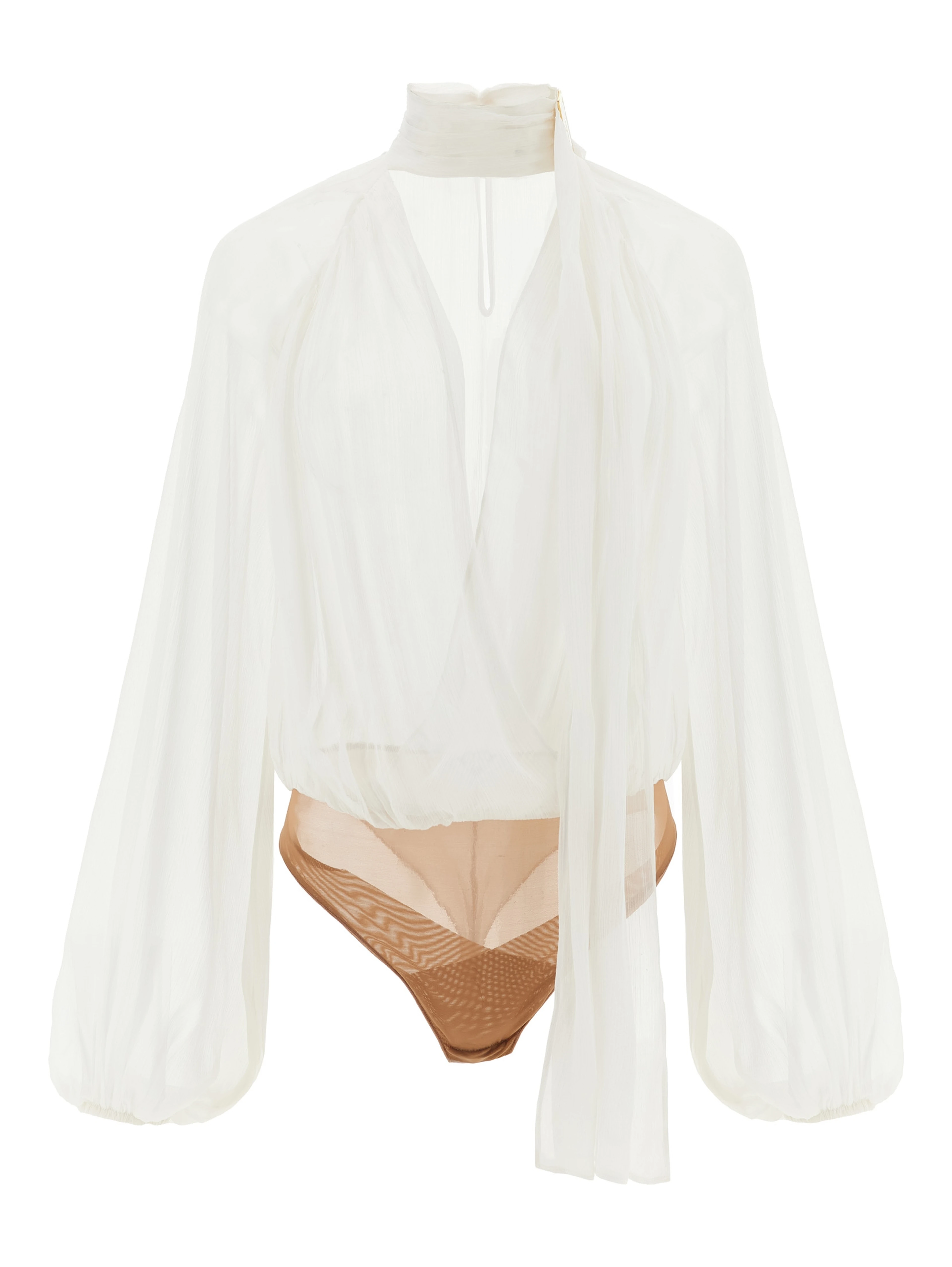 White Viscose Bodysuit
