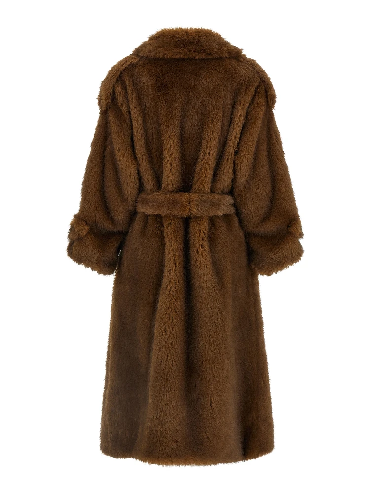 Brown Polyester Coat alternative