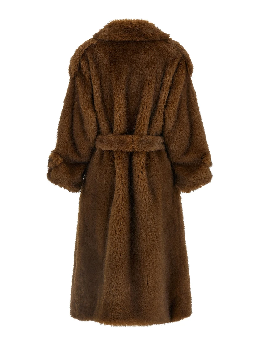 Brown Polyester Coat